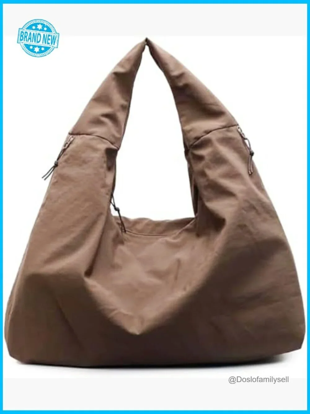 Large Hobo Bag Slouchy Nylon Shoulder Tote Casual Work Travel Multipocket